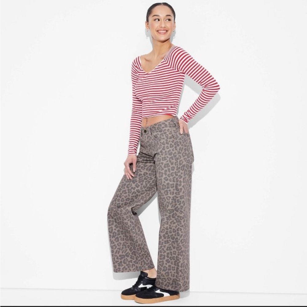 Target Wild Fable Mid Rise Leopard Print Jeans